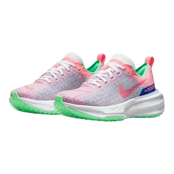 Nike ZoomX Invincible Run Flyknit 3 Women’s 8.5 White Pink Racer Blue Orange - Picture 1 of 13